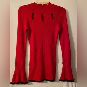 Candie’s Triple Hole Bell Sleeves Sweater. Size M